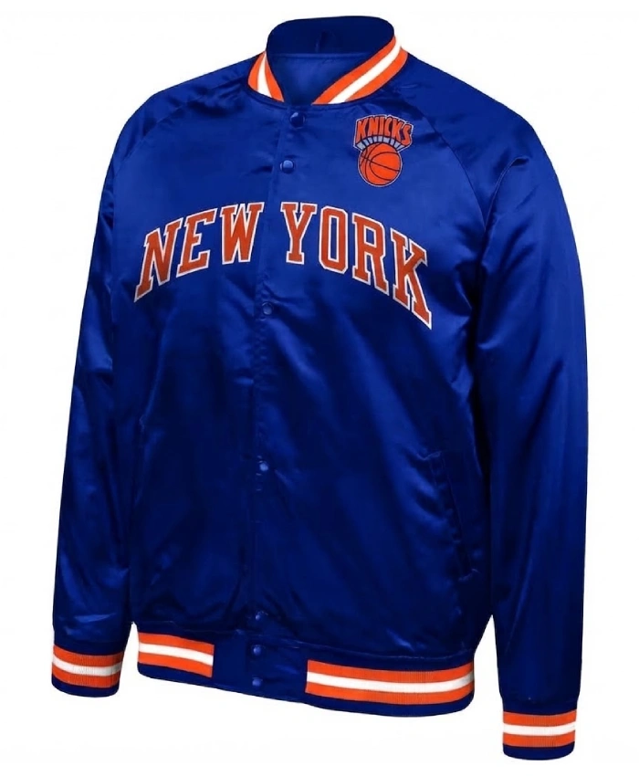 New York Knicks Throwback Wordmark Raglan Jacket