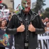 Night Before AAA Mega Championship Mexico City Crowd Rally 2026 El Grande Americano Black Fringe Jacket