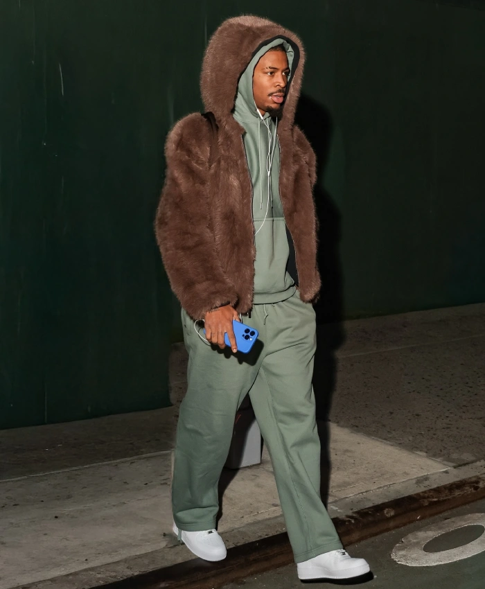 Nike Morants Brown Fur Hooded Jacket For Men and Women On Sale