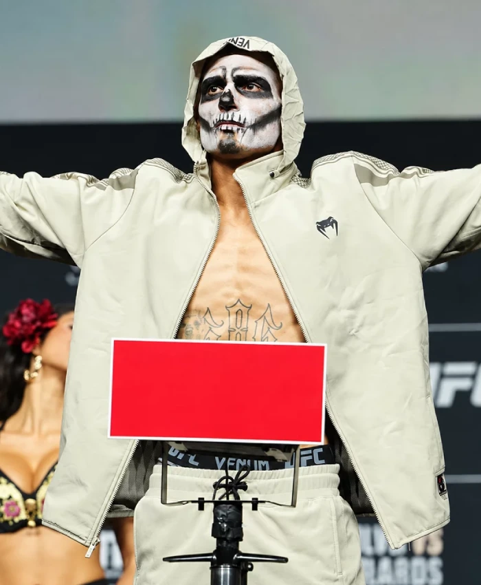 Noche UFC Ceremonial Weigh In Edgar Chairez Venum UFC Unity Fight Week Zip Up Hooded Jacket