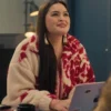 North Of North Season 02 Anna Lambe Red Floral Sherpa Fleece Jacket