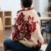 North Of North Season 02 Anna Lambe Red Floral Sherpa Fleece Jacket For Sale