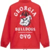 OVO Campus 02 USA Collection OVO University of Georgia Coaches Red Satin Jacket