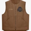 Ohio State Buckeyes Academic Brown Padded Full Zip Vest