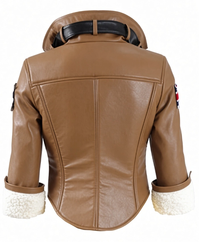 Overwatch Tracer Brown Leather Jacket