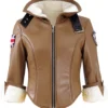 Overwatch Tracer Brown Shearling Jacket