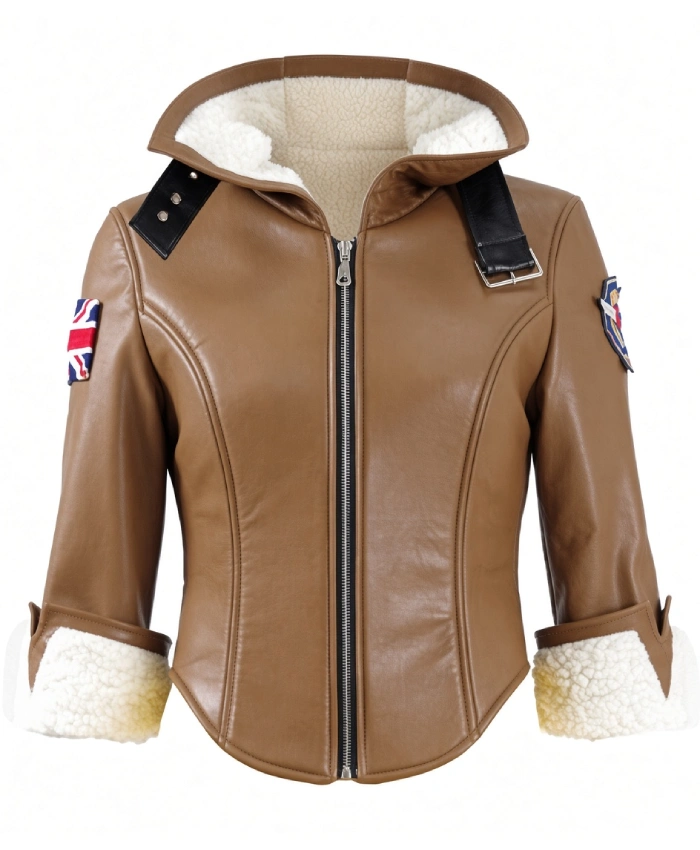 Overwatch Tracer Brown Shearling Jacket
