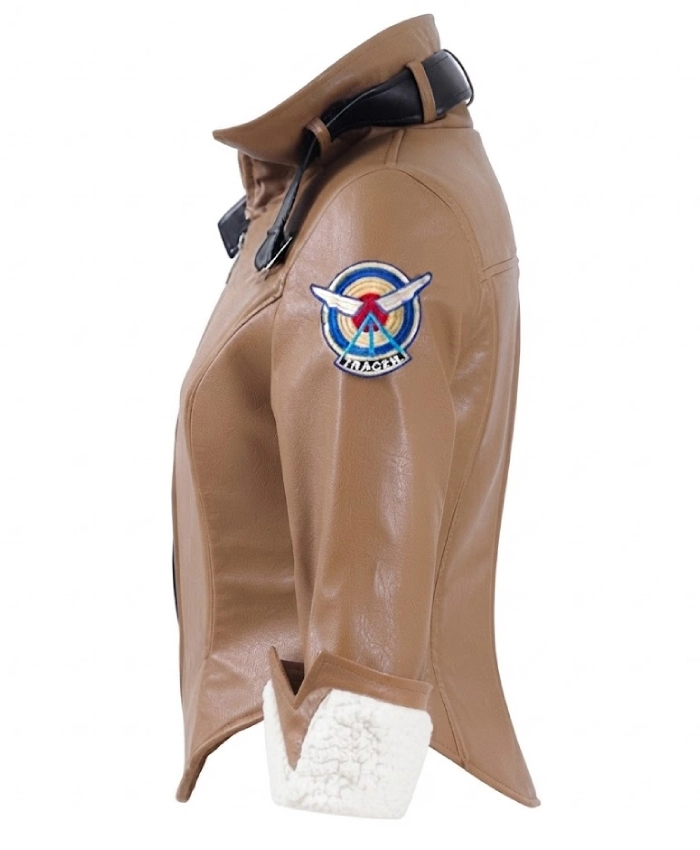 Overwatch Tracer Shearling Leather Jacket