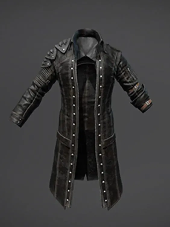 PUBG Playerunknowns Battlegrounds Black Long Coat