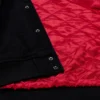 Philadelphia 76ers Black Hardwood Full Snap Wool Varsity Jacket On Sale