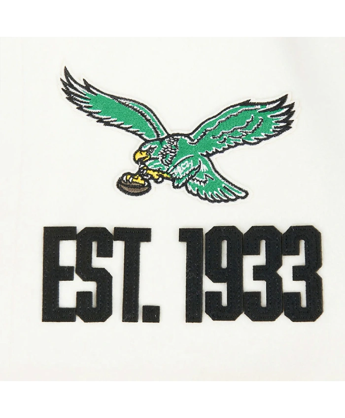 Philadelphia Eagles Modern Originals Classic Rib Black and White Jacket