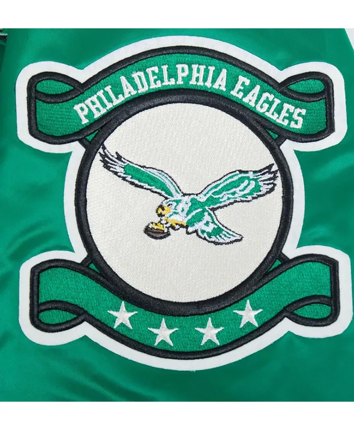 Philadelphia Eagles Modern Originals Green Satin Jacket
