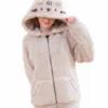 Pusheen Character Zip Up Cream Hoodie