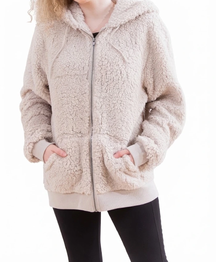 Pusheen Character Zip Up Sherpa Hoodie