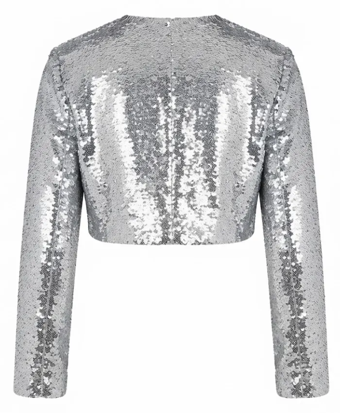 Real Housewives of Salt Lake City S07 Promo Ashley Quai Silver Sequin Jacket