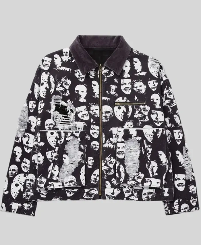 Ryoko Rain Horror Film Reversible Black and White Jacket