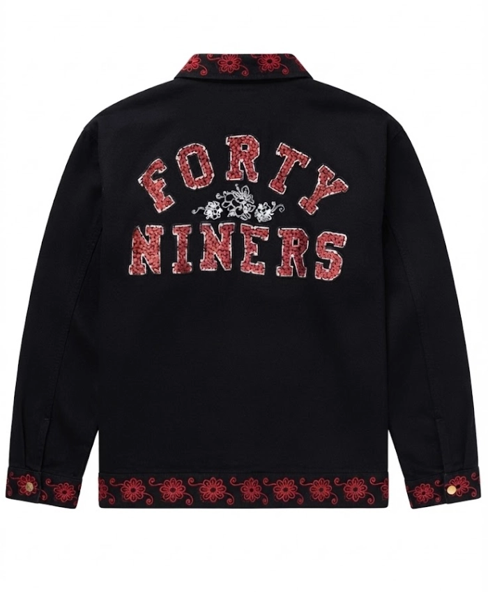 San Francisco 49ers 2026 Latino Heritage Black Denim Jacket