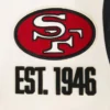 San Francisco 49ers Modern Originals Classic Rib Black Varsity Jacket