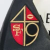 San Francisco 49ers Modern Originals Classic Rib Black Wool Varsity Jacket