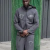 Shanghai Sheck Wes Rocking Wagyu x Nike Grey Hooded Jacket