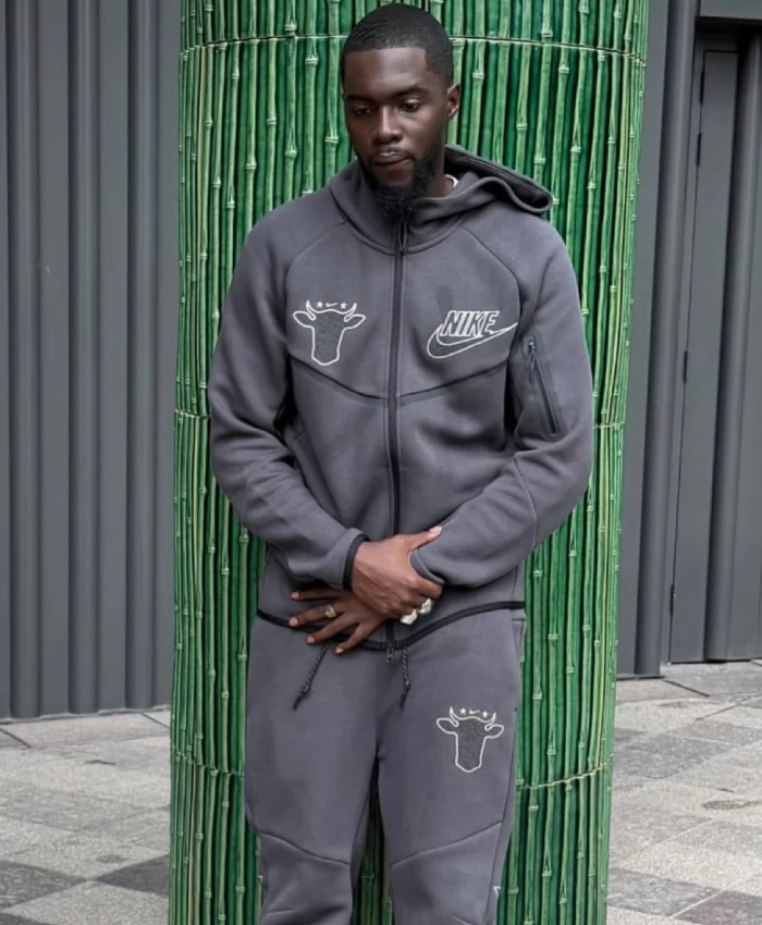 Shanghai Sheck Wes Rocking Wagyu x Nike Grey Hooded Jacket