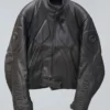 Shop BTS Jin Gucci Primavera Black Leather Jacket