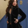 Shop Emmy Awards Odessa Azion Fringed Velvet Jacket