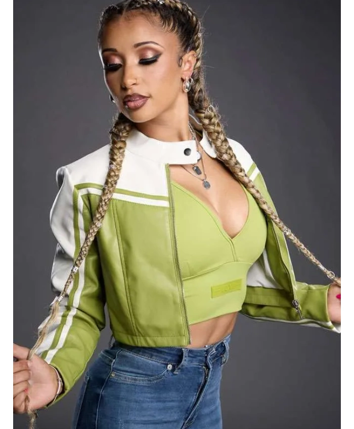 Shop Kelani Jordan WWE Next 2026 Moto Leather Jacket