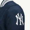 Shop New York Yankees Across Satin Full Snap Varsity Jacket