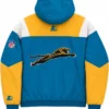 Shop Now 90s Jacksonville Jaguars Half Zip Blue Pullover Hooded Jacket