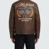 Shop Now Abercrombie McLaren F1 Brown Leather Racer Jacket