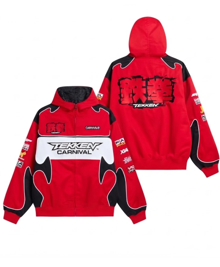 Shop Now Carnival x Tekken Jins Red Hooded Jacket
