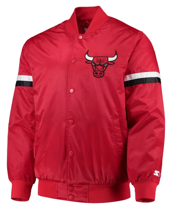 Shop Now Chicago Bulls Red The Champ Satin Jacket