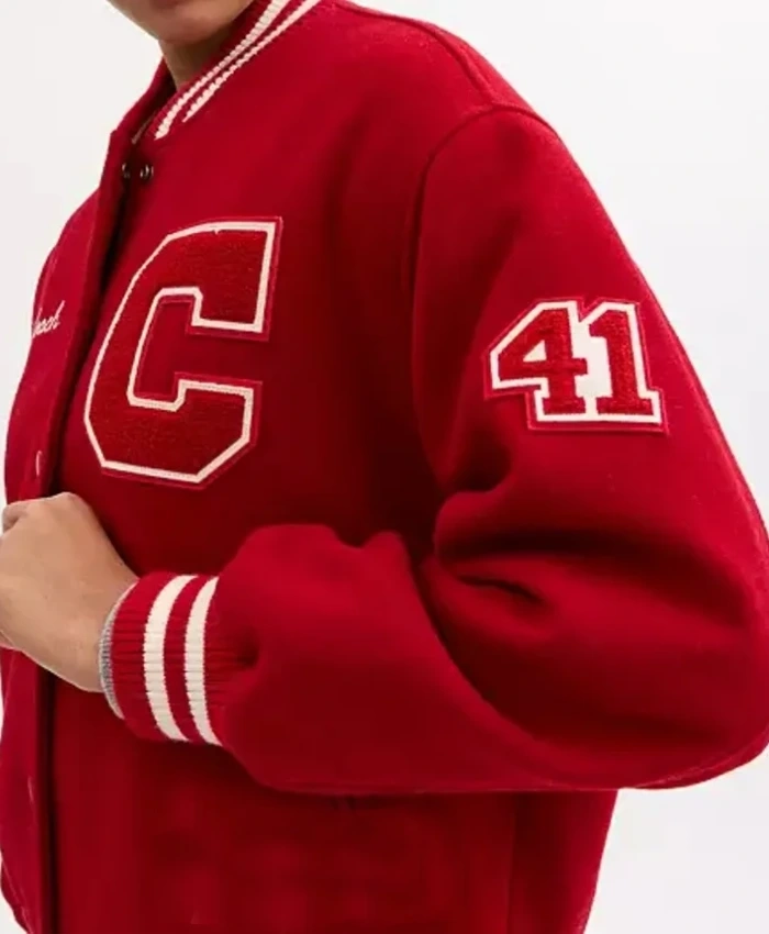 Shop Now Coach Red Wool Varsity Jacket