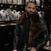 Shop Now Drake Jewellry Room Black Shearling Leather Jacket