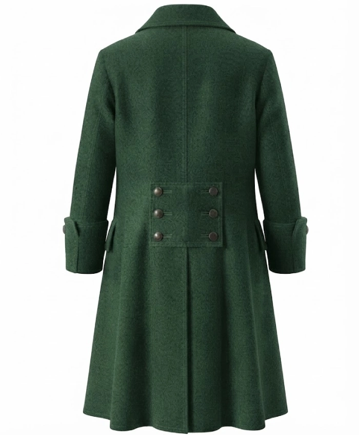 Shop Now Halloween Pirate Green Wool Long Trench Coat