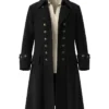 Shop Now Halloween Pirate Wool Long Black Trench Coat