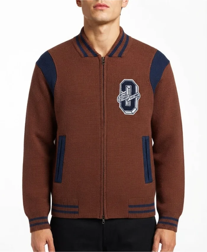 Shop Now OVO Cardigan Brown Wool Varsity Jacket Sale