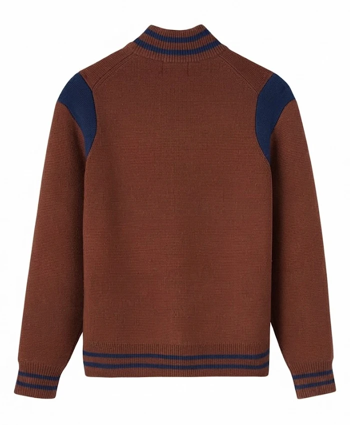 Shop Now OVO Cardigan Brown Wool Varsity Jacket