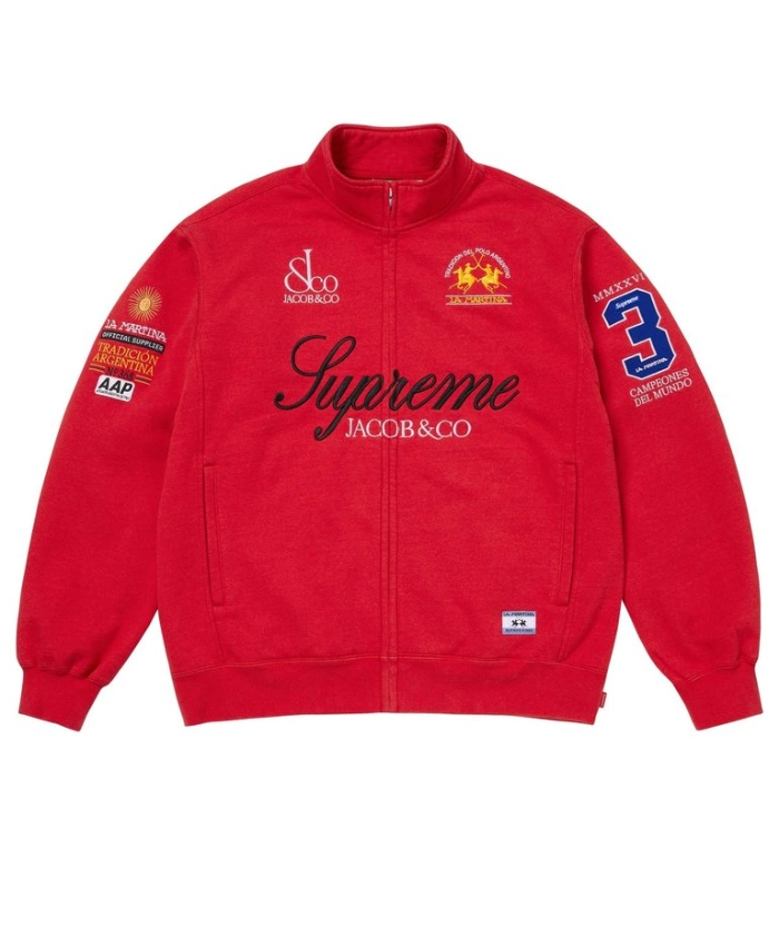 Shop Now Supreme x La Martina x Jacob and Co Zip Up Sweatshirt On Sale