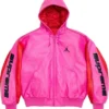 Shop Supreme x Jordan Hooded Leather Jacket For Sale 
