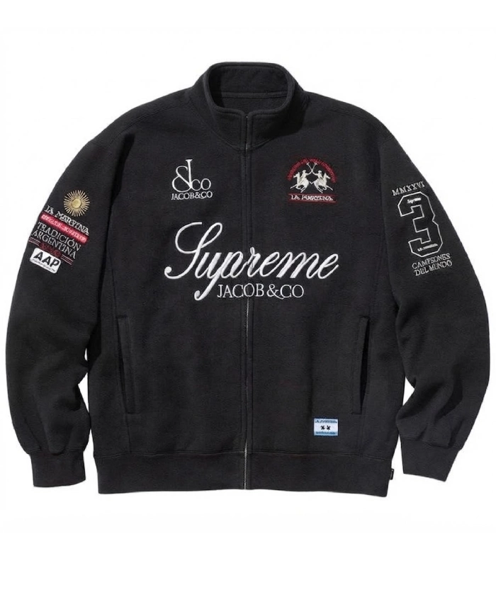 Shop Supreme x La Martina x Jacob and Co Zip Up Sweatshirt Sale