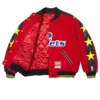 Shop Supreme x Mitchell and Ness Teams Red Wool Varsity Jacket