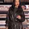 Shop The Frankie Shop Carnaby Rihanna Black Leather Jacket