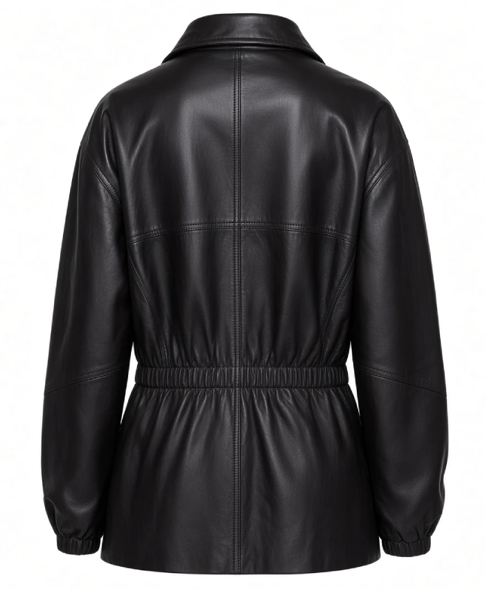 Shop The Frankie Shop Carnaby Rihanna Black Leather Jacket On Sale