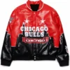 Shop Usher R and B Tour 2026 Chicago Bulls Jeff Hamilton Red Leather Jacket