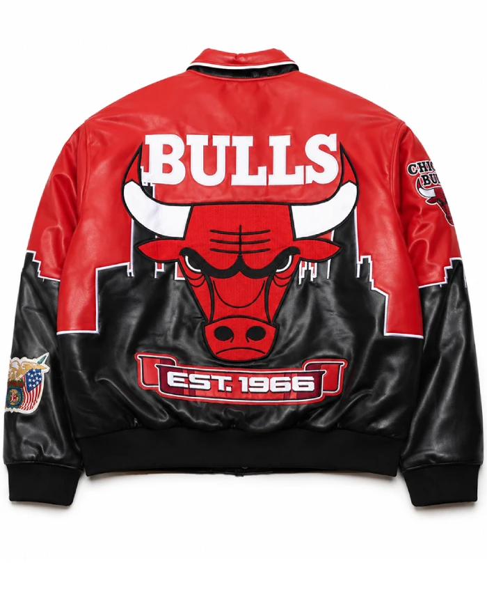 Shop Usher R and B Tour 2026 Chicago Bulls Jeff Hamilton Red and Black Leather Jacket