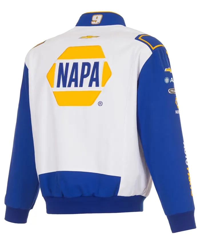 Sophie Cunningham NASCAR Racing Blue and White Jacket