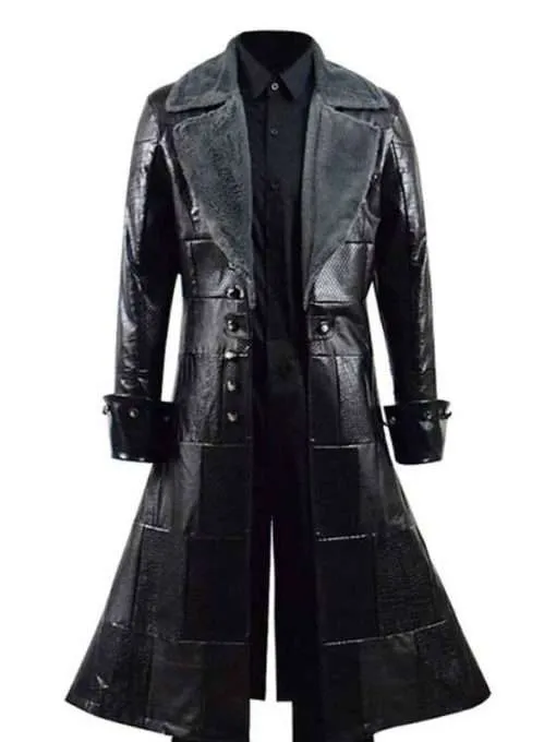 Sora Kingdom Hearts III Black Trench Leather Coat