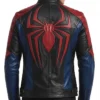 Spider Man Black Red Blue Biker Leather Jacket for Men